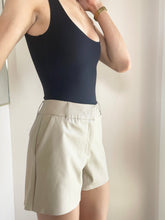 Faux Leather Tailored Short